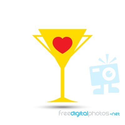  Love Heart Trophy Illustration Stock Image