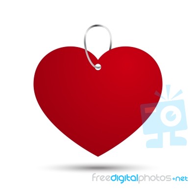  Love Heart With Hanging Design Stock Image