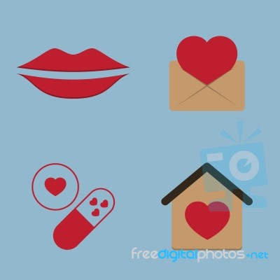 Love Icon Set Stock Image