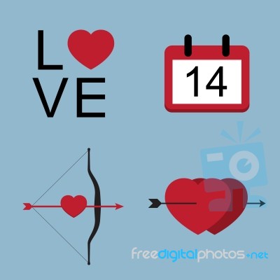 Love Icon Set Stock Image