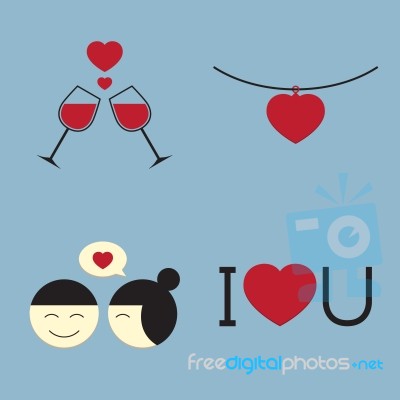 Love Icon Set Stock Image