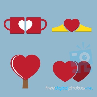 Love Icon Set Stock Image