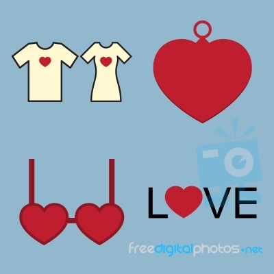 Love Icon Set Stock Image