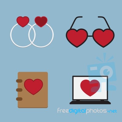 Love Icon Set Stock Image