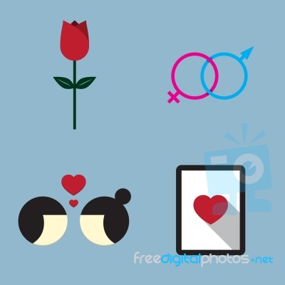 Love Icon Set Stock Image