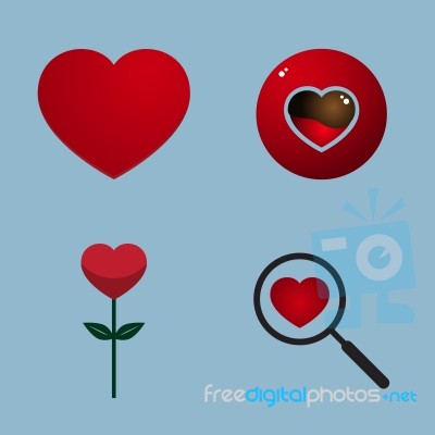 Love Icon Set Stock Image