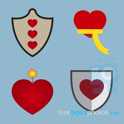 Love Icon Set Stock Image