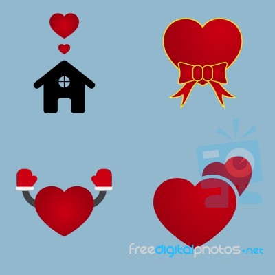 Love Icon Set Stock Image