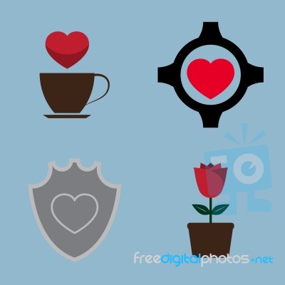 Love Icon Set Stock Image