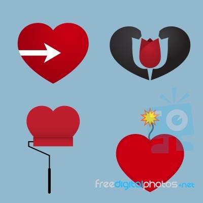 Love Icon Set Stock Image