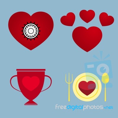 Love Icon Set Stock Image