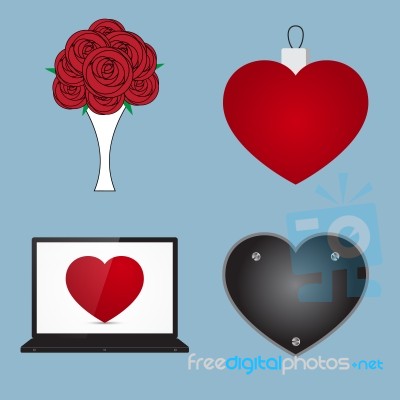 Love Icon Set Stock Image