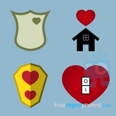 Love Icon Set Stock Image