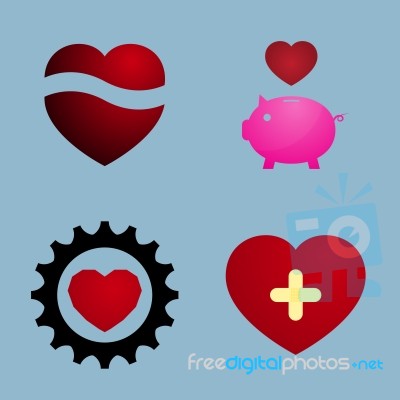 Love Icon Set Stock Image