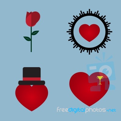 Love Icon Set Stock Image