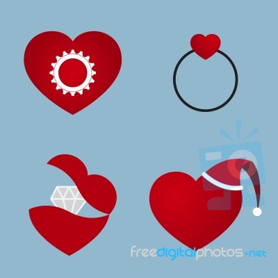 Love Icon Set Stock Image