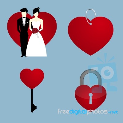 Love Icon Set Stock Image