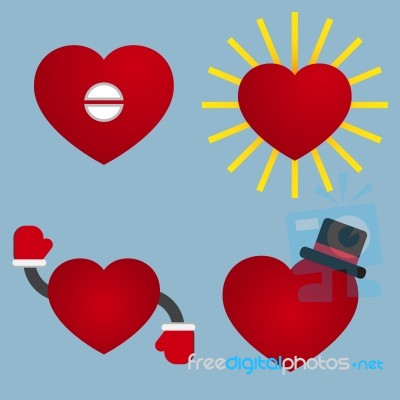 Love Icon Set Stock Image