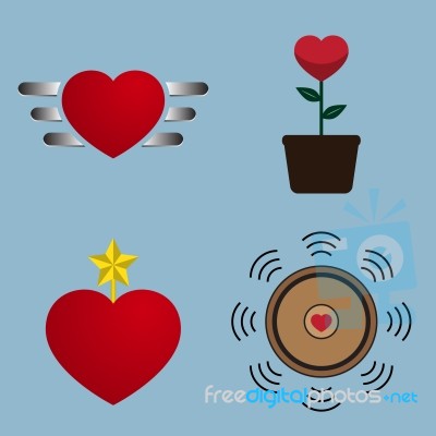 Love Icon Set Stock Image