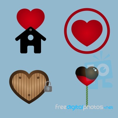 Love Icon Set Stock Image