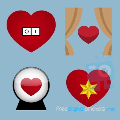 Love Icon Set Stock Image