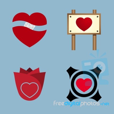 Love Icon Set Stock Image