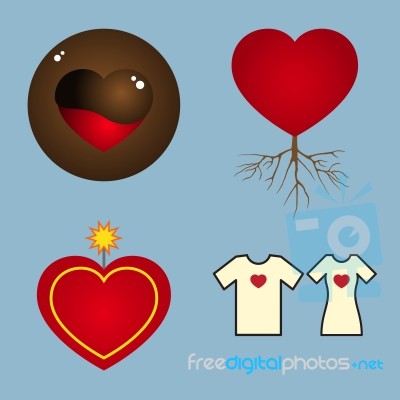 Love Icon Set Stock Image