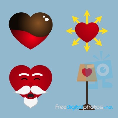 Love Icon Set Stock Image