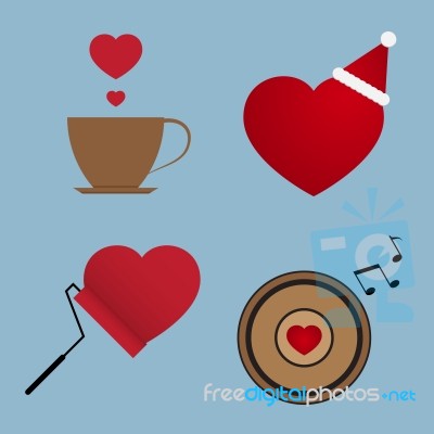 Love Icon Set Stock Image