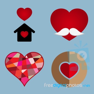 Love Icon Set Stock Image