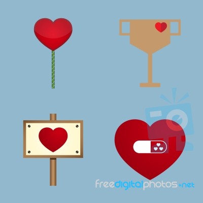 Love Icon Set Stock Image