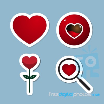 Love Icon Set Stock Image