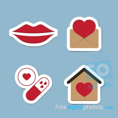 Love Icon Set Stock Image