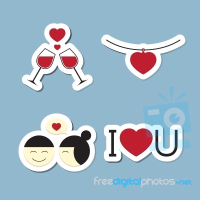 Love Icon Set Stock Image