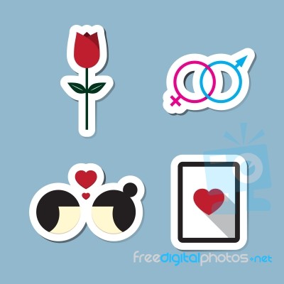 Love Icon Set Stock Image