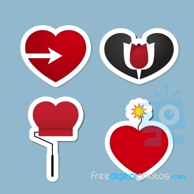 Love Icon Set Stock Image