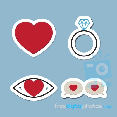 Love Icon Set Stock Image