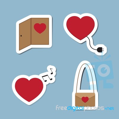 Love Icon Set Stock Image