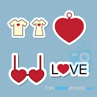 Love Icon Set Stock Image