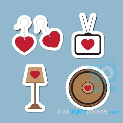 Love Icon Set Stock Image