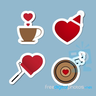 Love Icon Set Stock Image