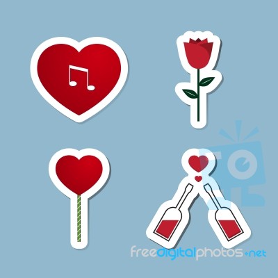 Love Icon Set Stock Image