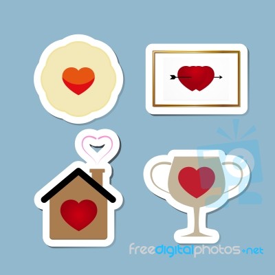 Love Icon Set Stock Image