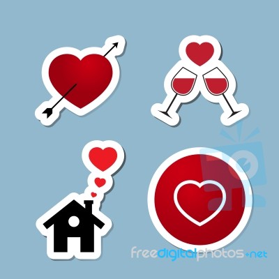 Love Icon Set Stock Image