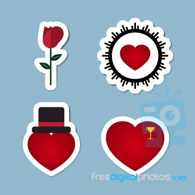 Love Icon Set Stock Image