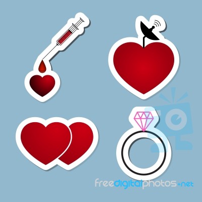 Love Icon Set Stock Image