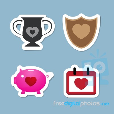 Love Icon Set Stock Image