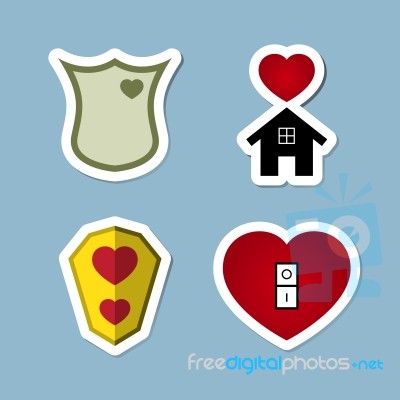 Love Icon Set Stock Image