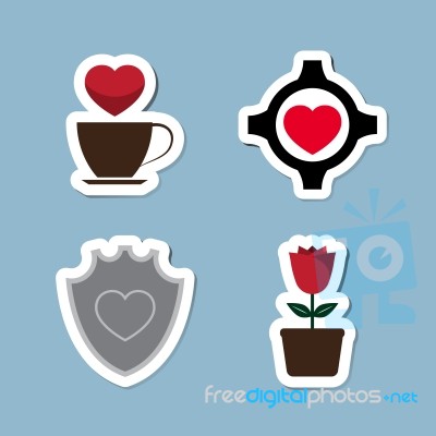 Love Icon Set Stock Image