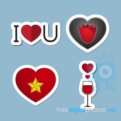 Love Icon Set Stock Image